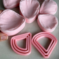 Ranunculus candle silicone mold & cutter set