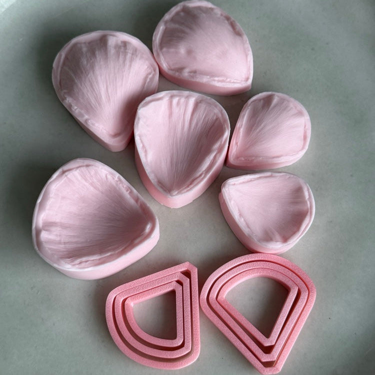 Ranunculus candle silicone mold & cutter set
