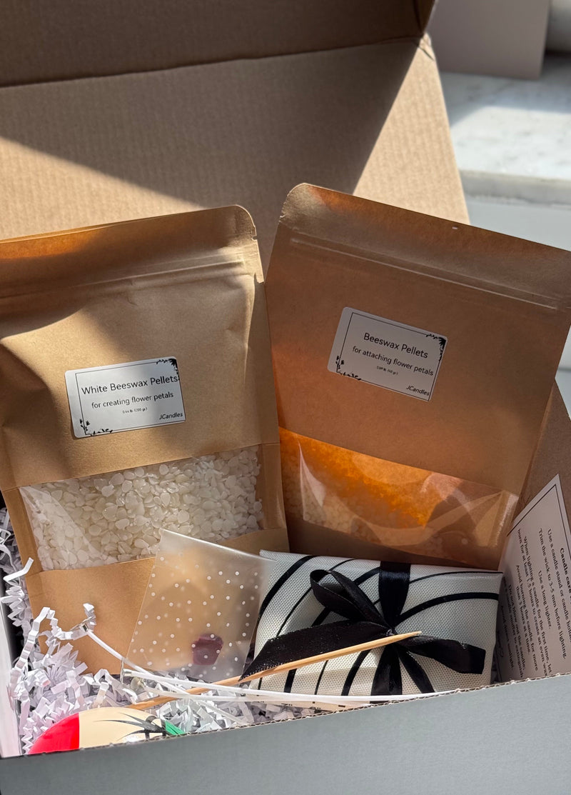 Flower candle making kit