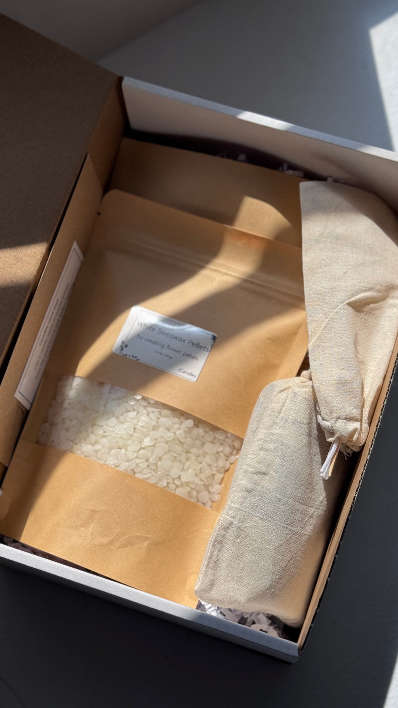 Flower candle making kit