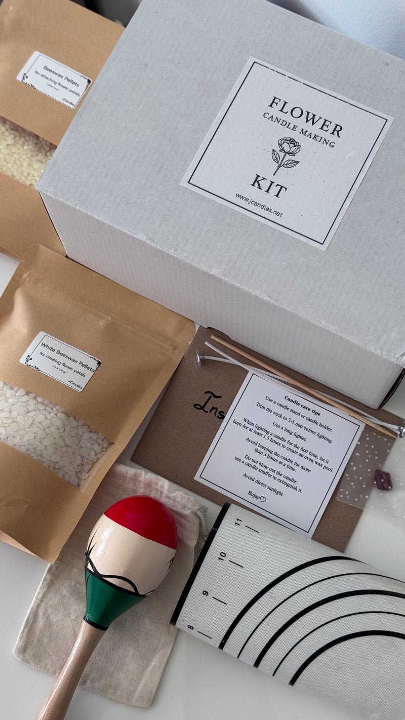 Flower candle making kit