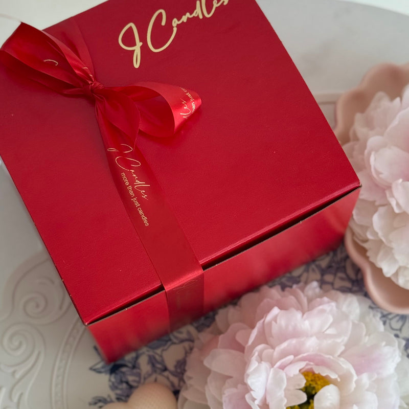 Peony flower candle - gift set for her: bridesmaid gift candle, bride candle gift, birthday gift, wedding, luxury mother day gift