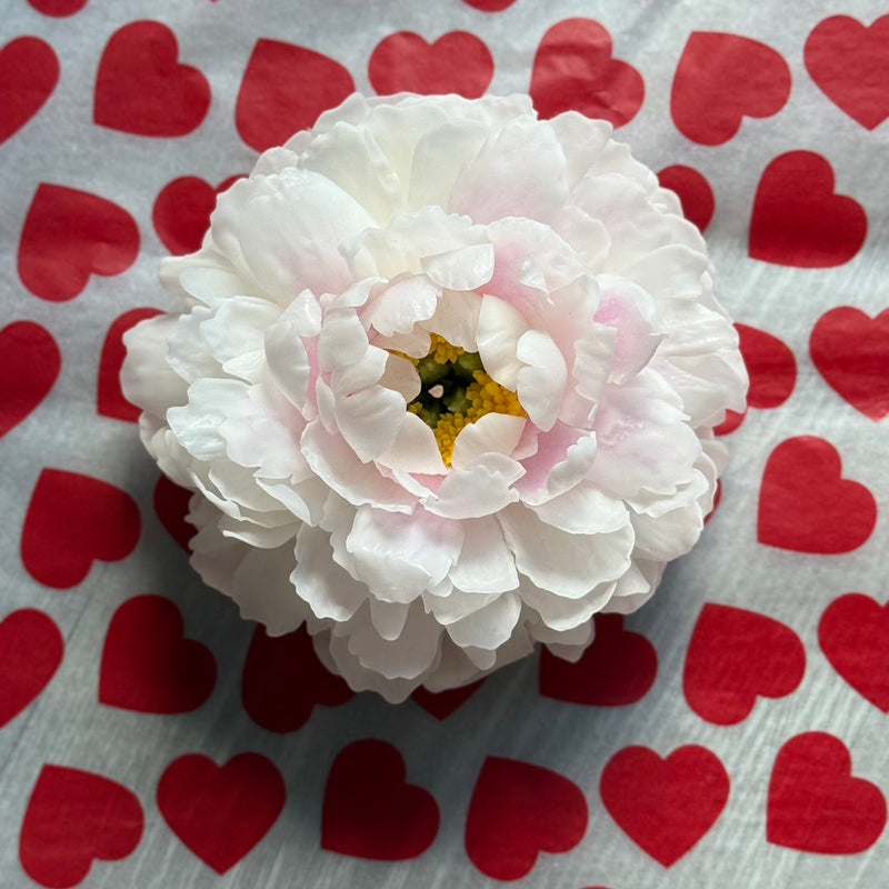 Peony flower candle - gift set for her: bridesmaid gift candle, bride candle gift, birthday gift, wedding, luxury mother day gift