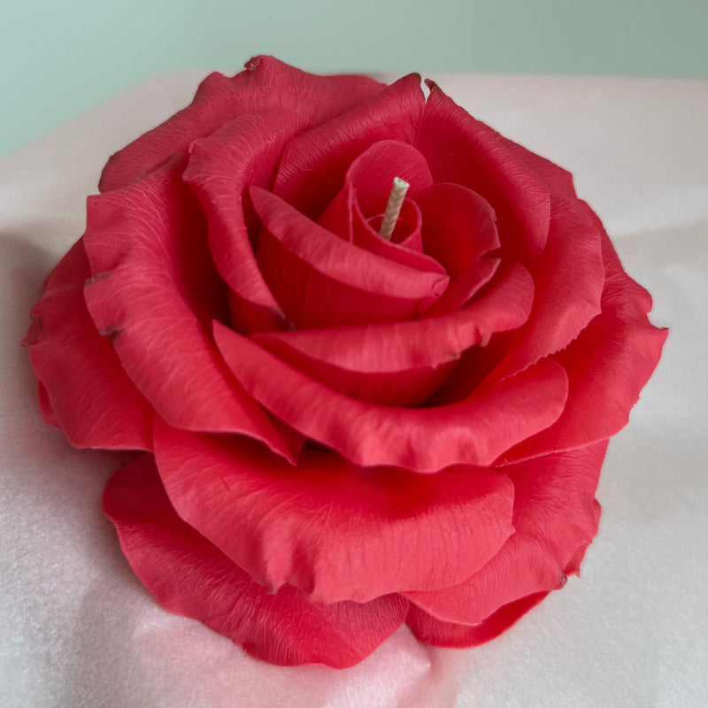 Rose flower candle - gift set for her: bridesmaid gift candle, bride candle gift, birthday gift, wedding, luxury mother day gift
