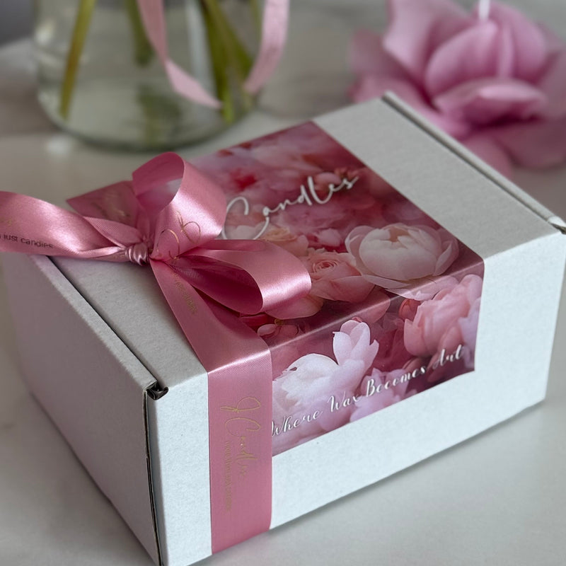 Artisan peony | flower candle