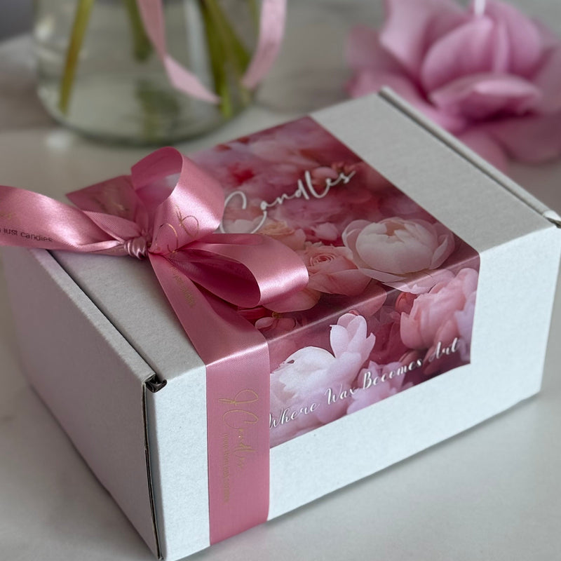 Peony beeswax candle flower | gift candle | gift idea