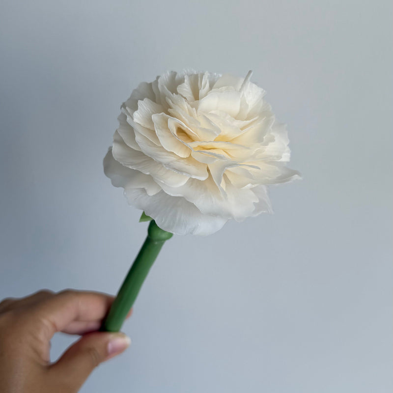 Realistic beeswax carnation candle – handcrafted flower candle gift – natural scent – romantic home decor