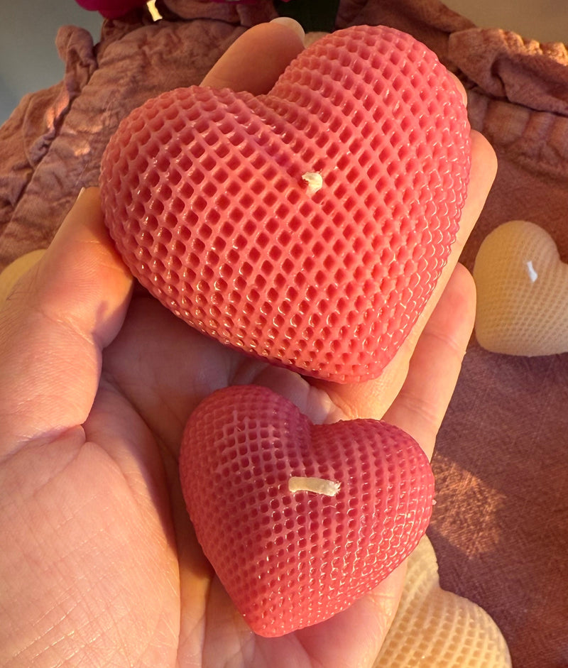 Scented soy wax heart candles, romantic home decor, Valentine's Gift