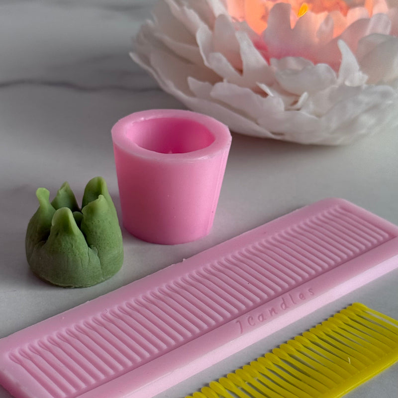 Peony center silicone mold | realistic flower candle mold