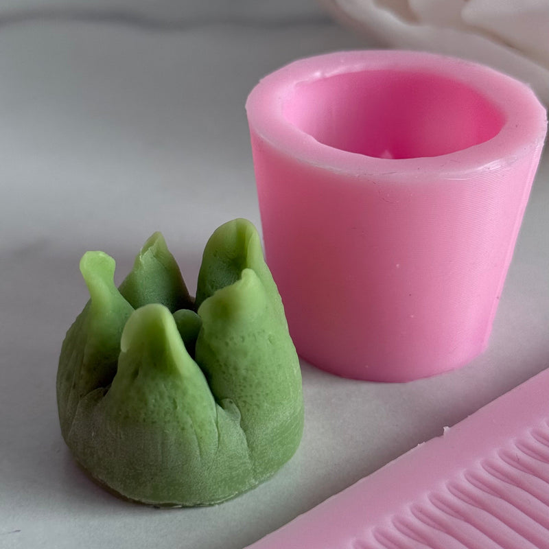 Peony center silicone mold | realistic flower candle mold