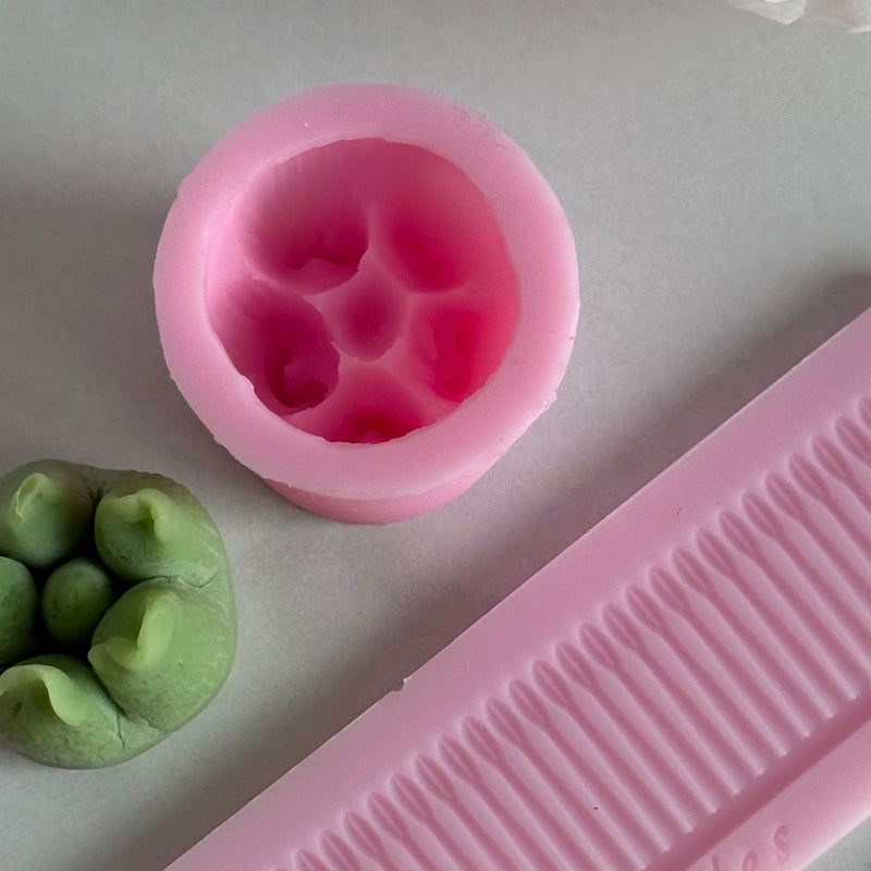 Peony center silicone mold | realistic flower candle mold