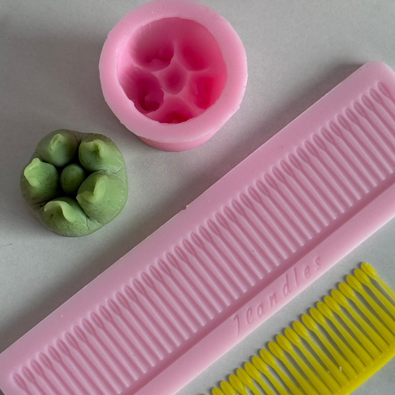 SET OF 2 SILICONE MOLDS: PEONY STAMEN & PEONY CORE