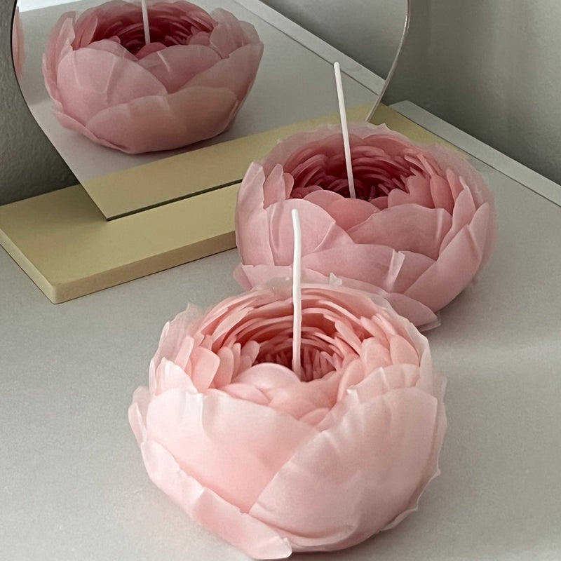 Peony beeswax candle flower | gift candle | gift idea