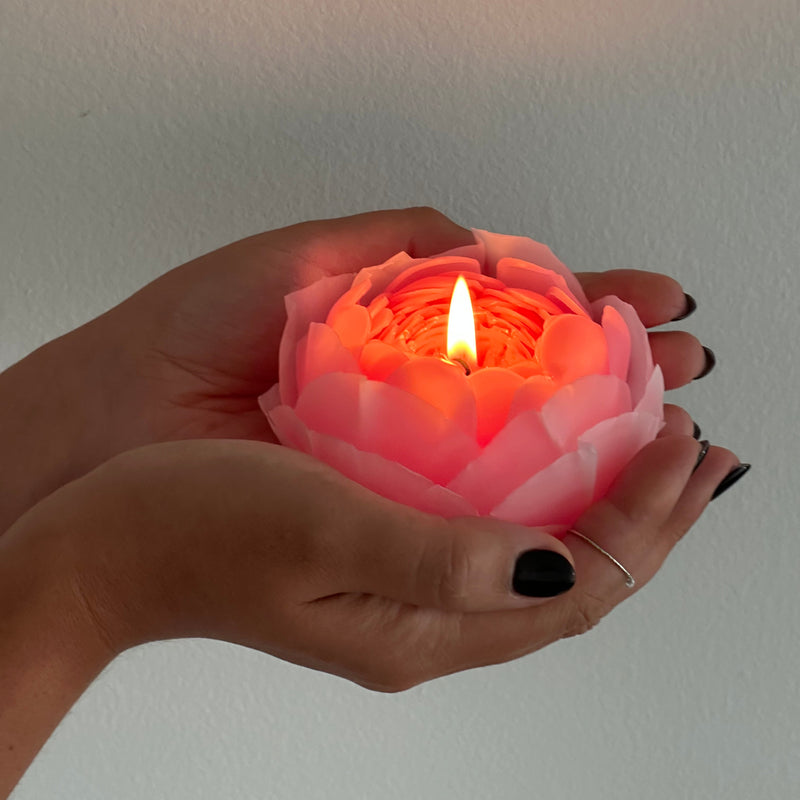 Peony beeswax candle flower | gift candle | gift idea