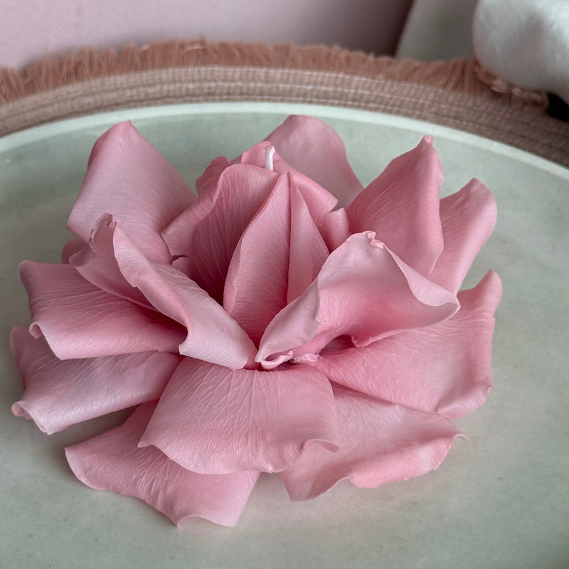 Realistic french rose candle, beeswax candle, flower candle, gift candle, unique gift, wedding gift, birthday gift, wedding Decor