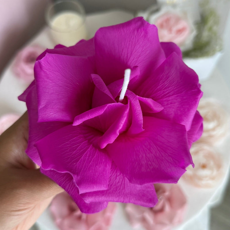 Realistic french rose candle, beeswax candle, flower candle, gift candle, unique gift, wedding gift, birthday gift, wedding Decor