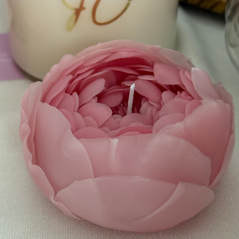 Peony beeswax candle flower | gift candle | gift idea
