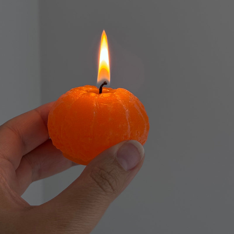 Realistic tangerine scented candles / christmass gift set / mandarin candle