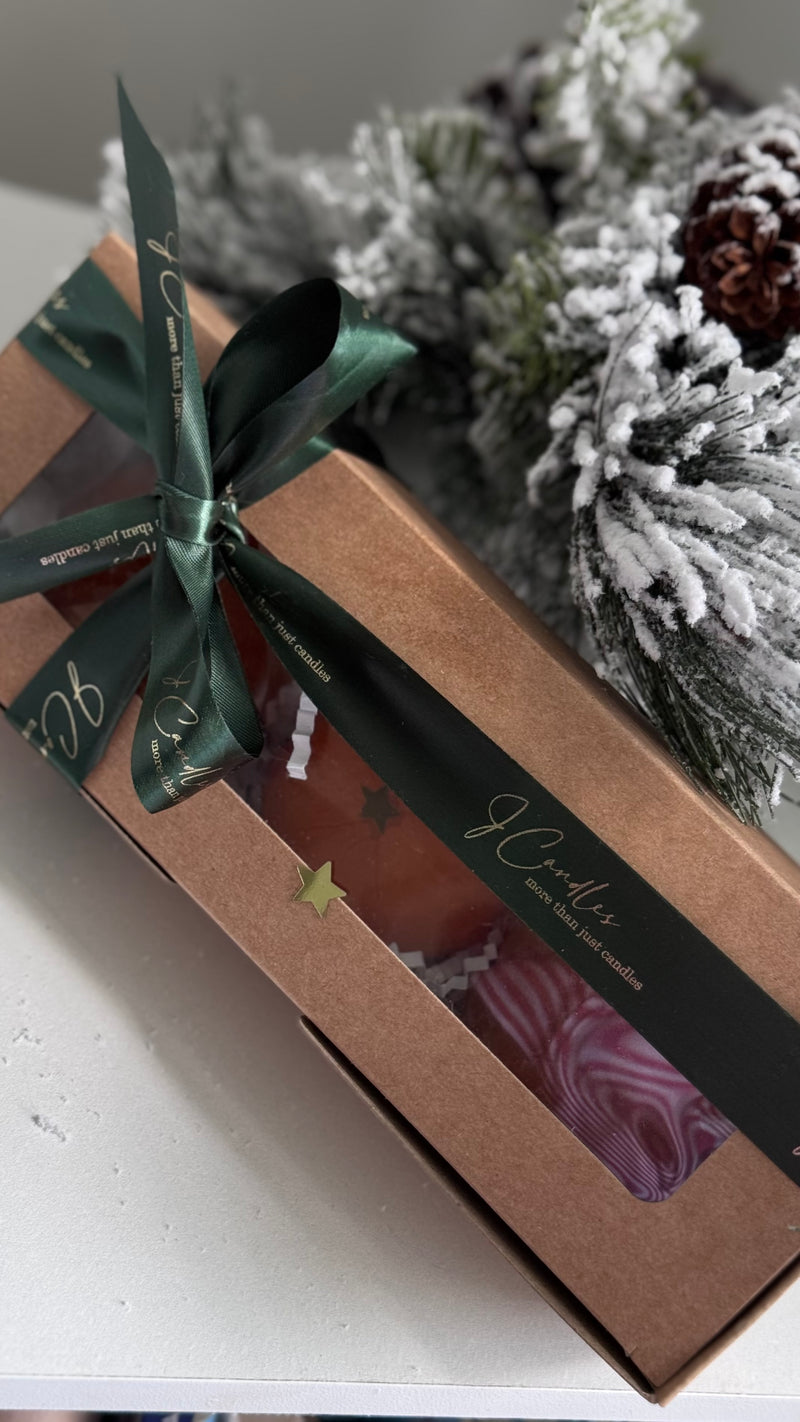 Realistic tangerine scented candles / christmass gift set / mandarin candle