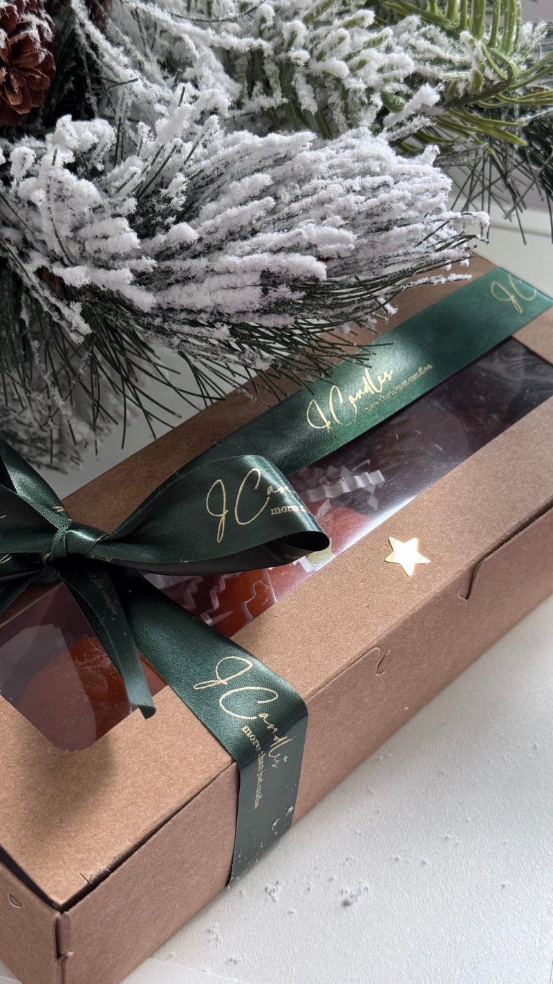 Realistic tangerine scented candles / christmass gift set / mandarin candle