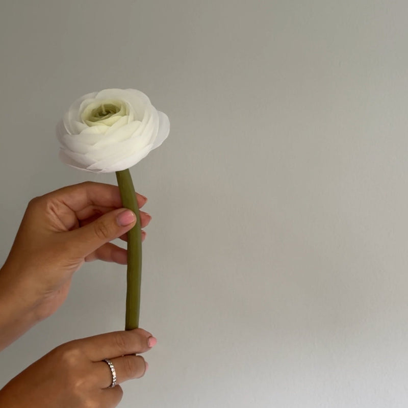 Gift set of 2 realistic ranunculus candles, candle gift, birthday gift