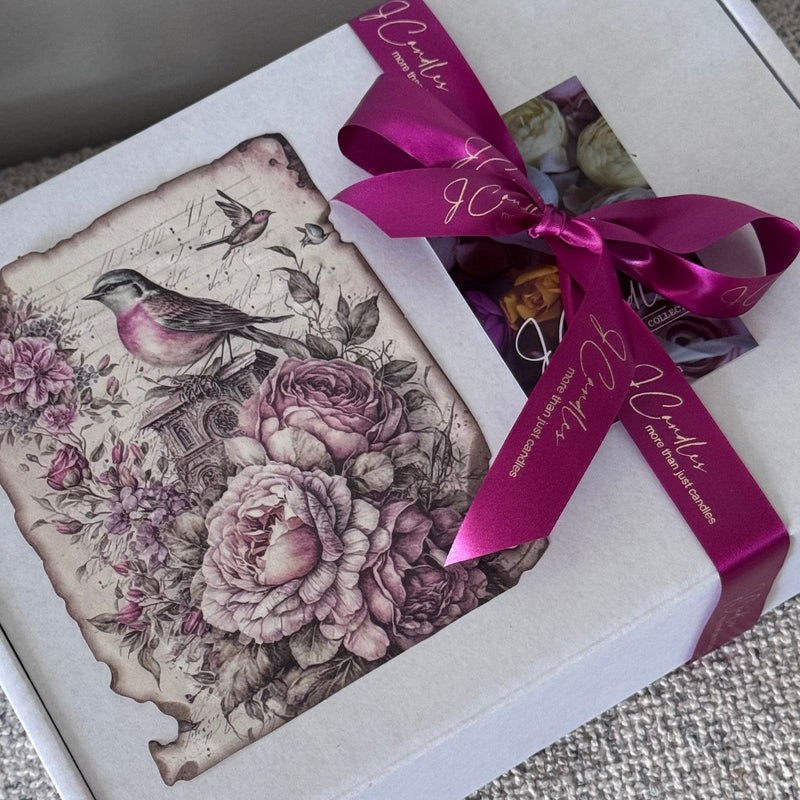 Gift Set of 2 realistic peony candles (a peony bud and a peony on a stem)