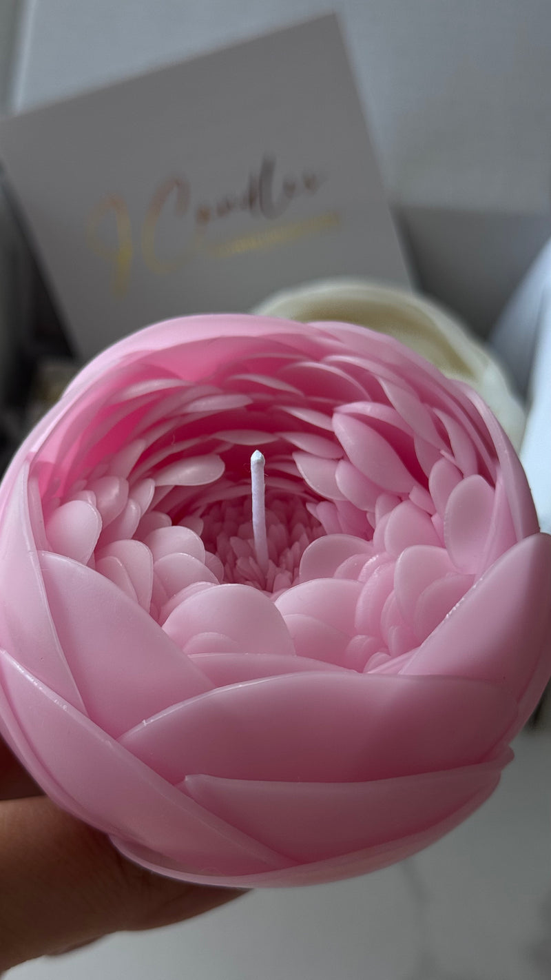 Gift set of 2 peony candles, candle gift, birthday gift