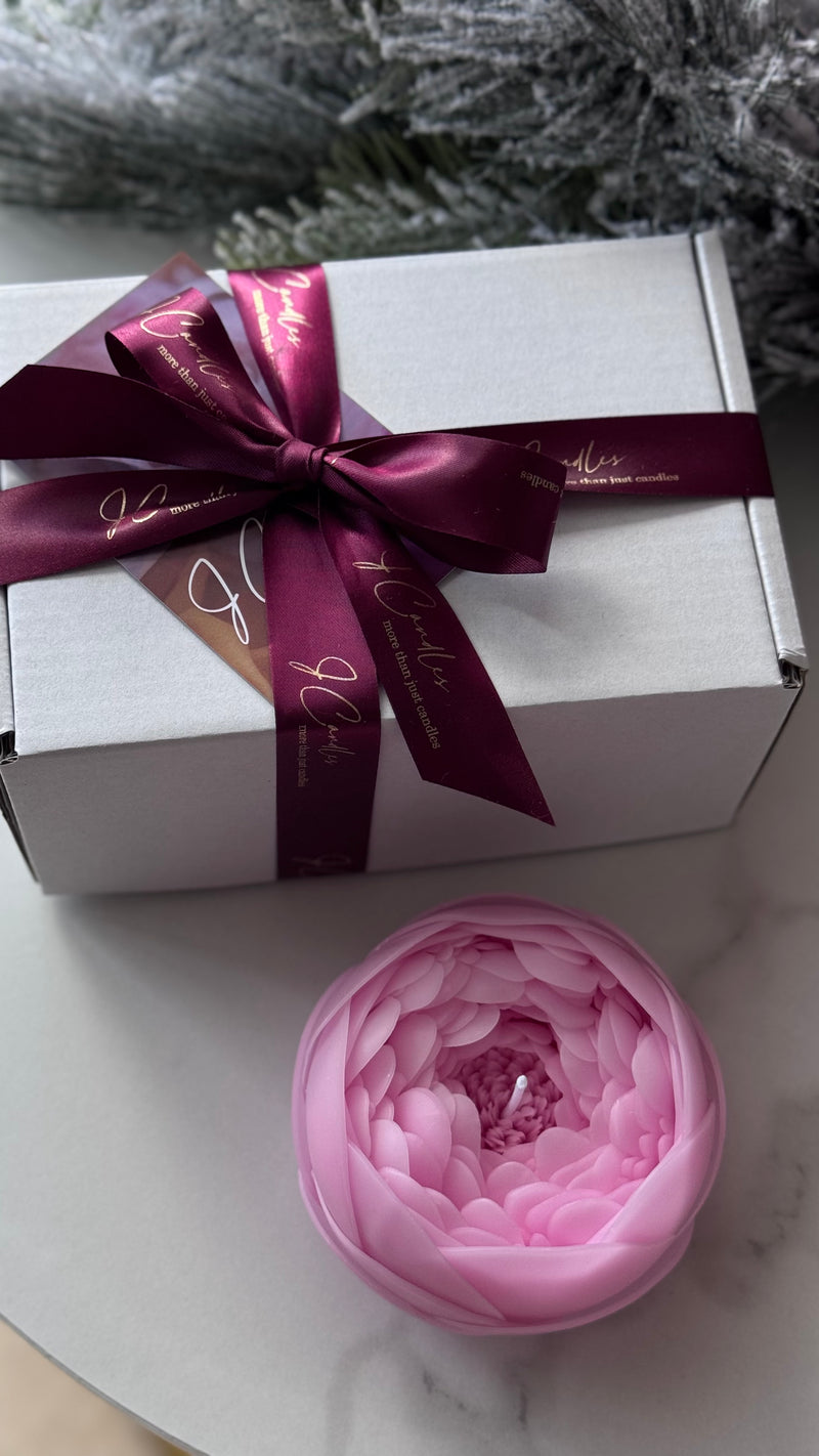 Gift set of 2 peony candles, candle gift, birthday gift
