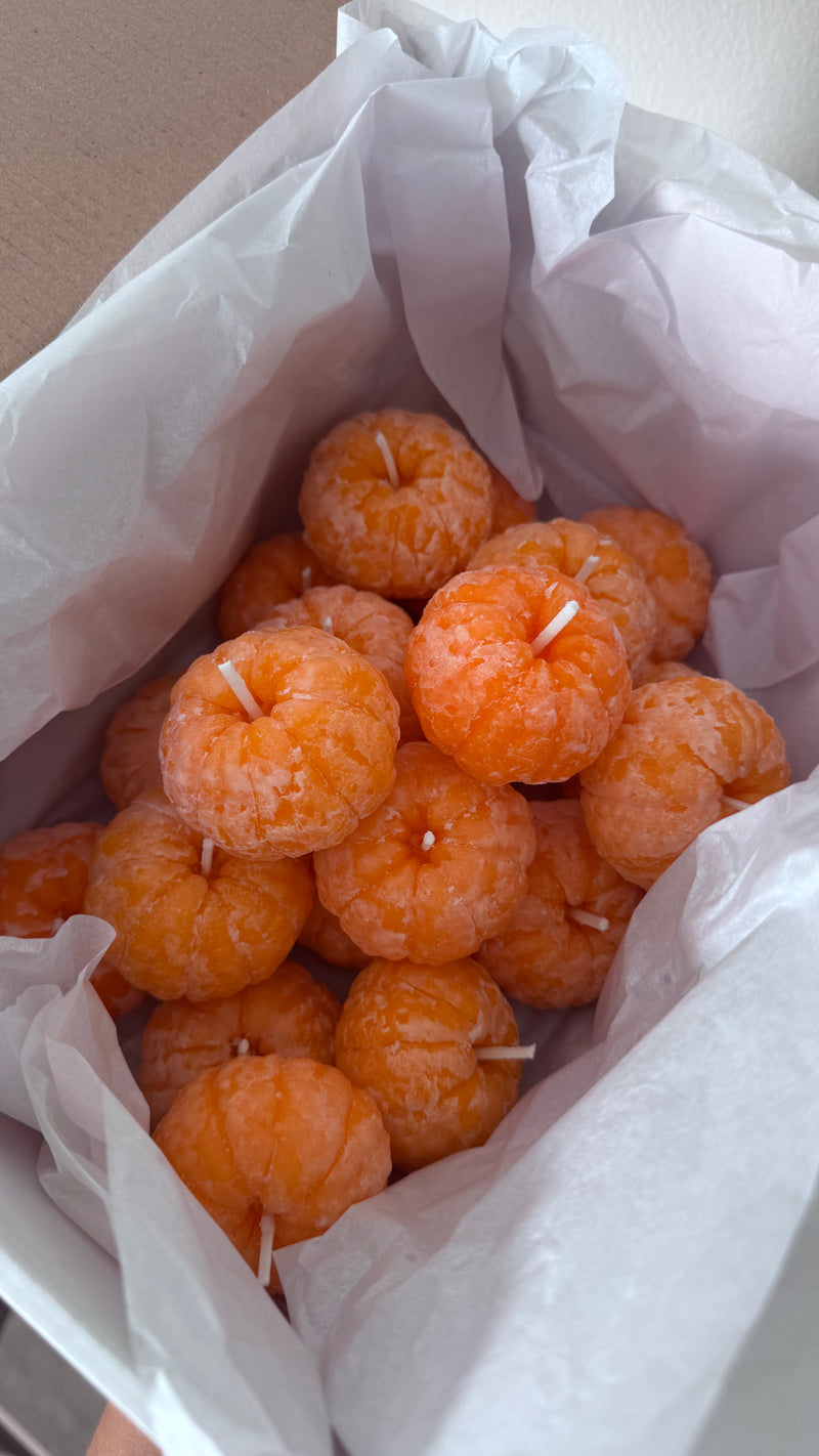 Realistic tangerine candles, wholesale candles, holiday candles, gift, mandarin candles