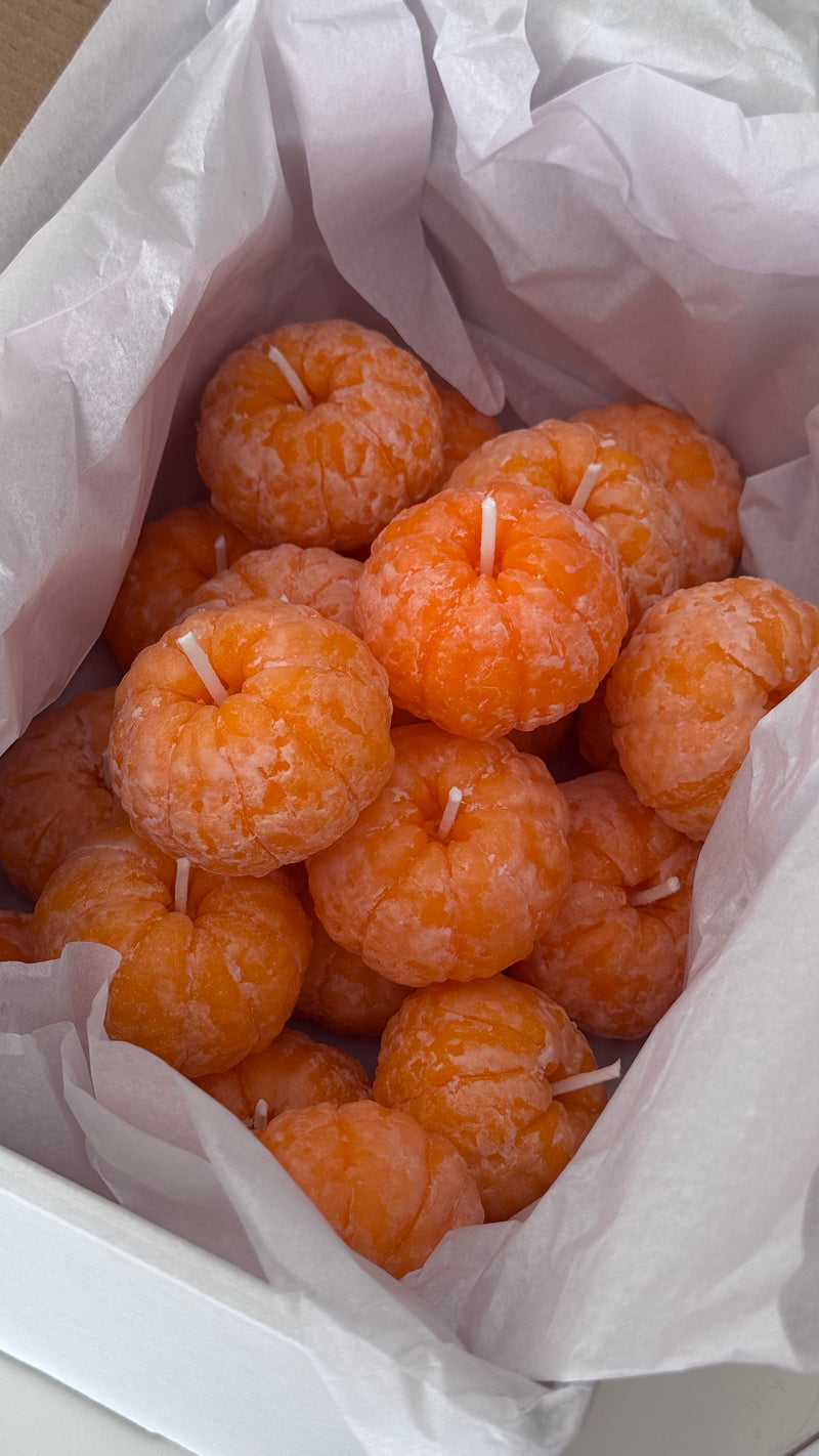 Realistic tangerine candles, wholesale candles, holiday candles, gift, mandarin candles