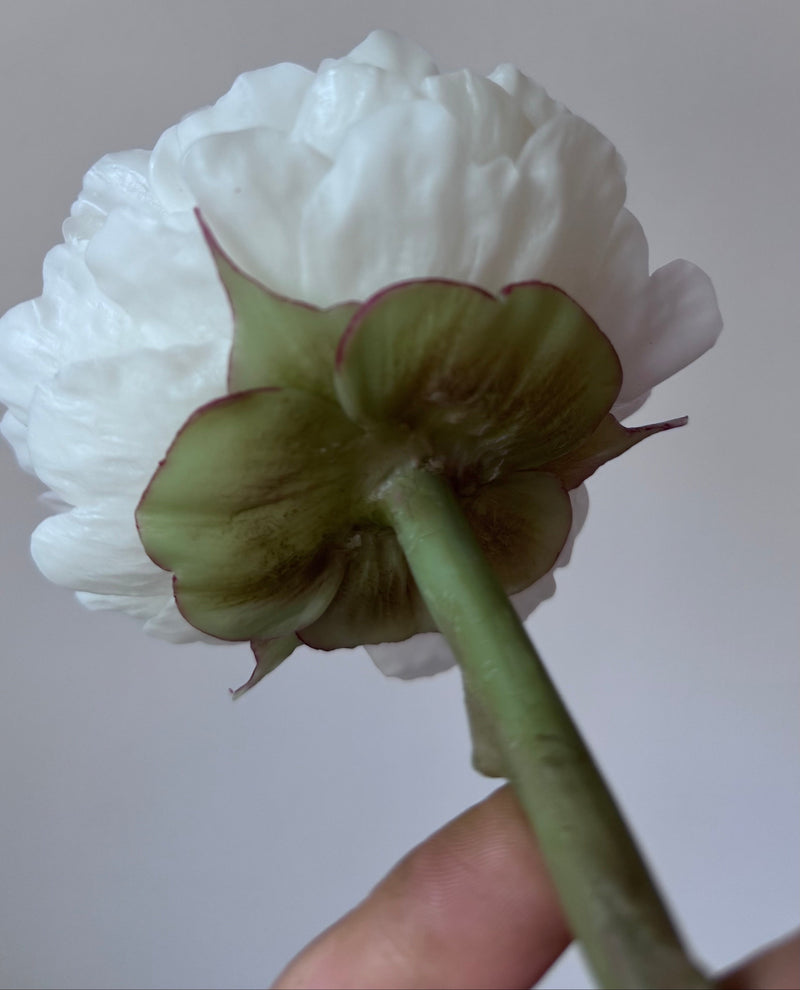 Realistic peony candle on a stem