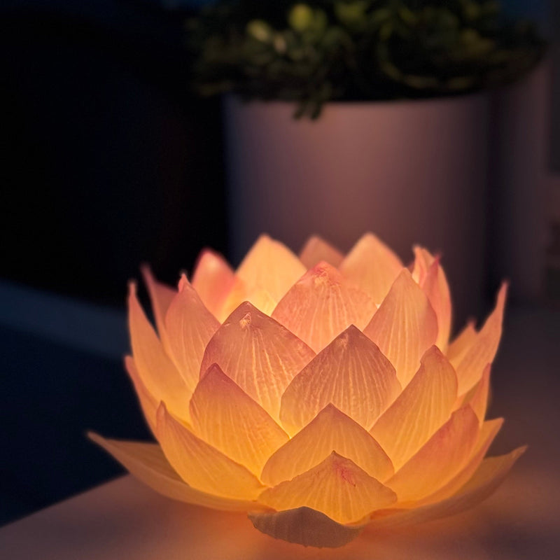 Aesthetic realistic lotus candle