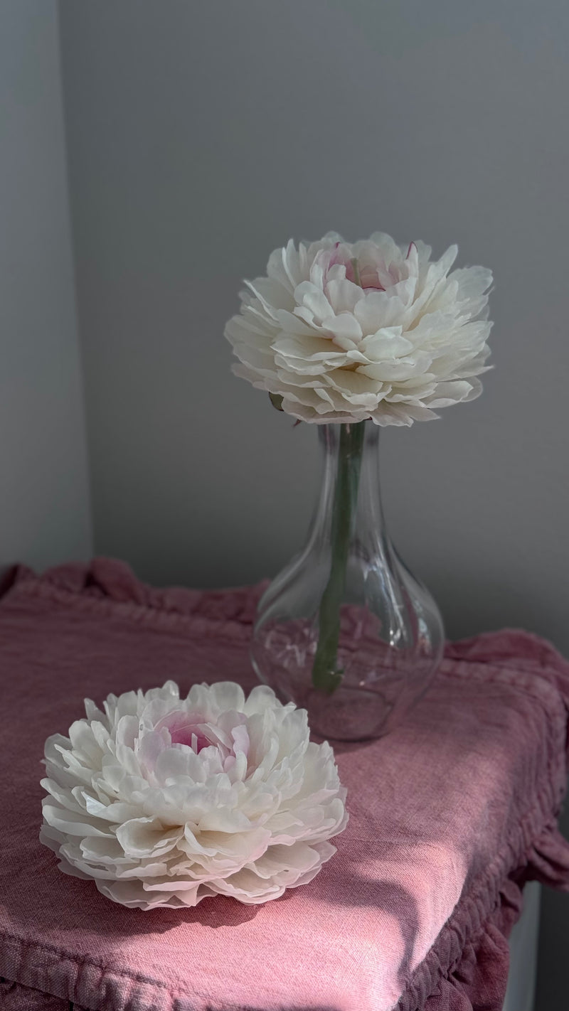 Gift Set of 2 realistic peony candles (a peony bud and a peony on a stem)