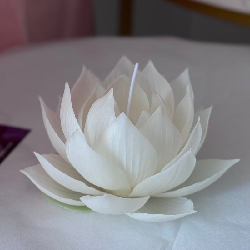 Aesthetic realistic lotus candle