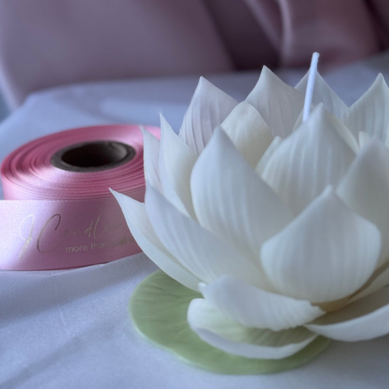 Aesthetic realistic lotus candle