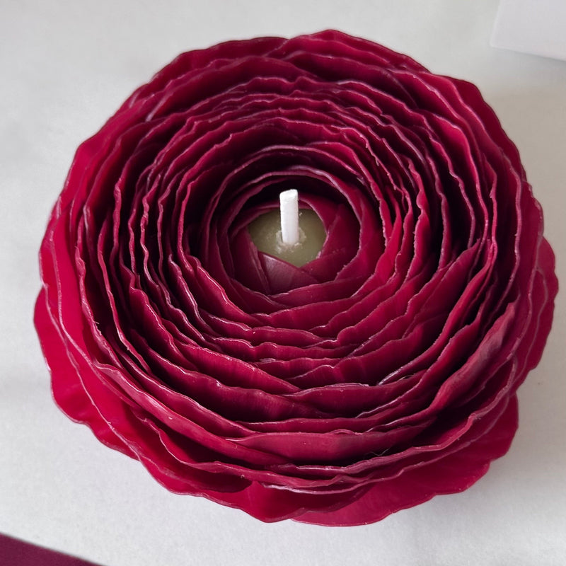 RANUNCULUS / Flower candle from beeswax