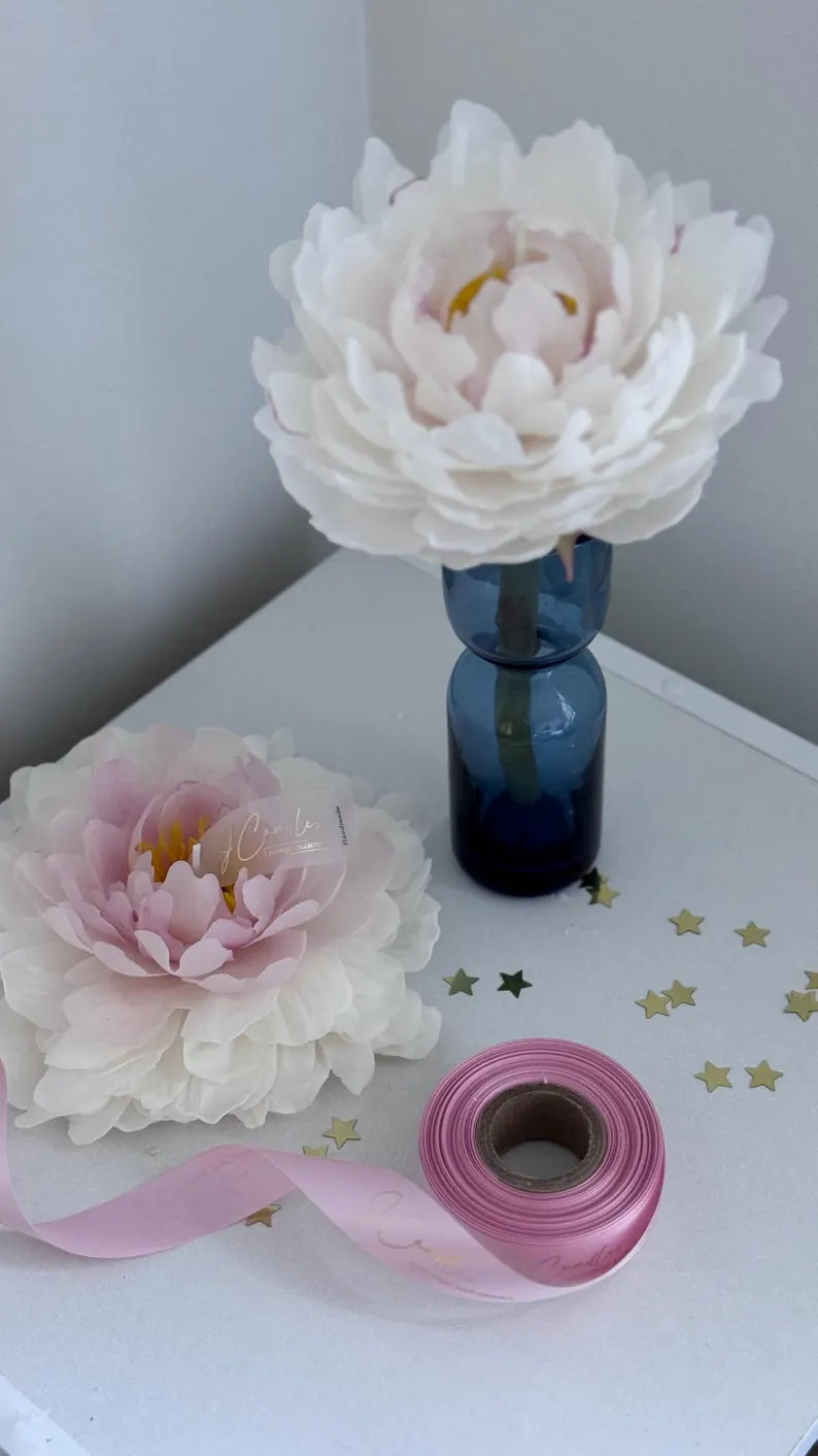 Handmade Beeswax Peony Candle: Unique Flower Gift for Her/ Valentine’s Gift