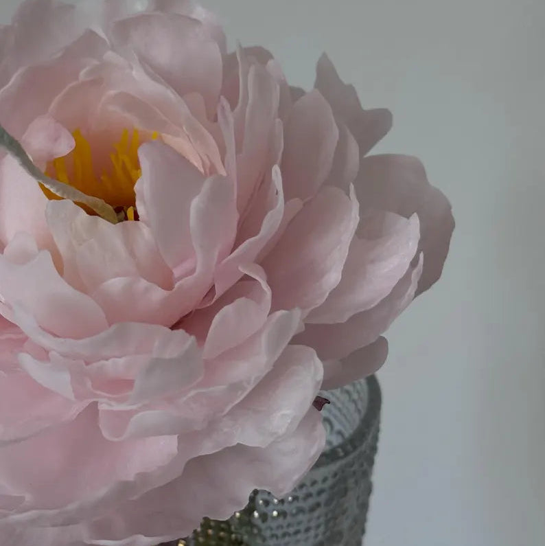 Handmade Beeswax Peony Candle: Unique Flower Gift for Her/ Valentine’s Gift