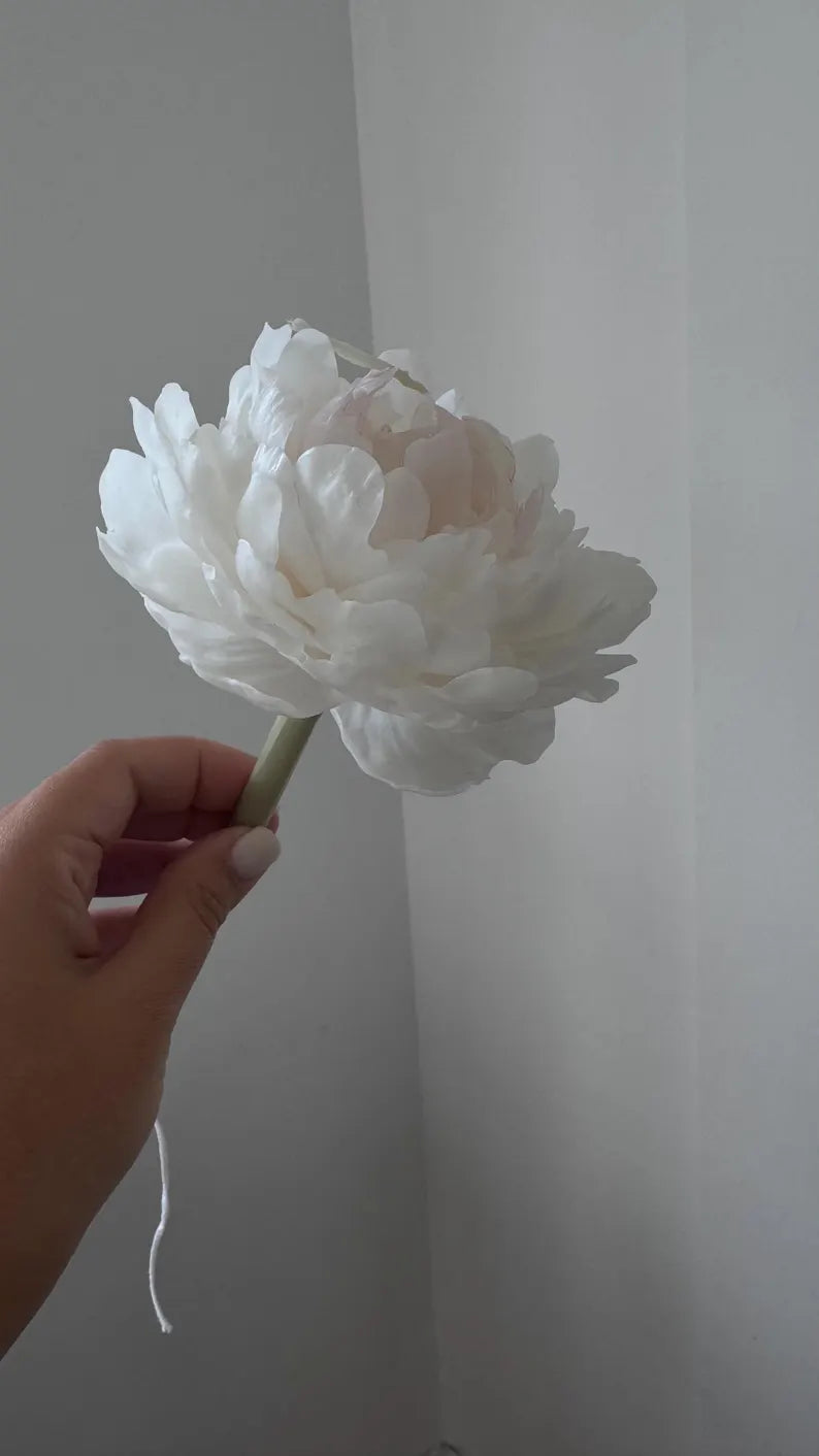 Handmade Beeswax Peony Candle: Unique Flower Gift for Her/ Valentine’s Gift