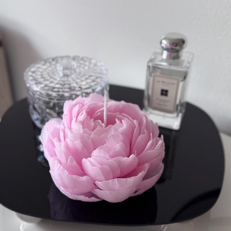 Handmade Beeswax Peony Candle: Realistic Flower Candle, Birthday Gift, Luxury Mother Day Gift
