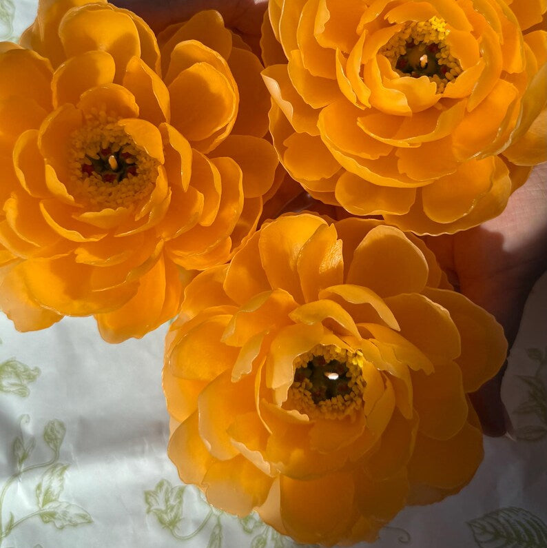 Candle Flower Peony | Handmade Autumn Fall Decor | Gift for Teachers
