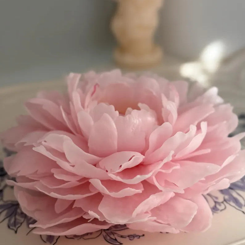 Candle Flower Peony / Gift for her / Unique Mother’s Day Gift